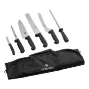 Victorinox 7.4012-X12 7-Piece Fibrox Knife Set with Polyester Roll Bag