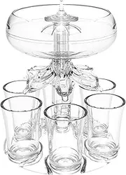 Shot Pourer Dispenser - Shot Pourer Liquor Dispenser,Cocktail Dispenser, 6 Shots Party Drink Dispenser, Shot Glass Holder Beverage Dispenser