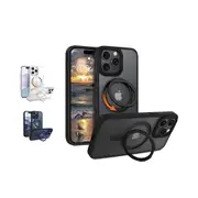 For iPhone 16 15 14 Pro Max Plus Magnetic MagSafe Phone Shockproof Case Ring Stand Cover