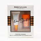 Profusion Cosmetics Blazing Orange Multi-Dimensional Glitter & Glue Neon Spark