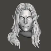 Drizzt Do'urden Drow elf custom head for Mythic Legions and other action figures