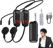 Wireless Headset Microphone - Rechargeable Hand and Head Amplifier | Clear Assist Device for Enhanced Voice Projection, Audio System for Fitness, Audio