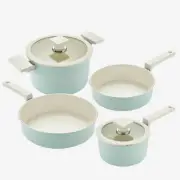 Happycall AddZ Blanc IH Pots and Frying Pans Cookware 4 Piece Set_Mint