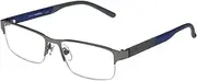 FosterGrant Ironman IronFlex IM1001 Men's Reading Glasses Semi Rimless Gun