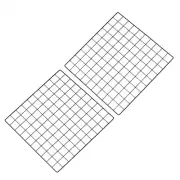 20"x20" Wire Grid Panel 2 Pcs Wall Grid Decorative Board Photo Display Black