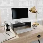 vidaXL Monitor Stand High Gloss Black 42x24x13 cm Engineered Wood HEE