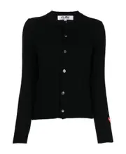 x the Artist Invader pixelated-appliqué cardigan S,M Black