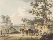 Paul Sandby - A Sandpit Giclee Fine Art Print on Canvas Wall Decor Printing 36"