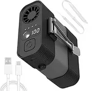 4 Speeds Portable Pocket Handheld Fan, Clip-On Cooling Device, USB Rechargeable Wearable Fan for Under T-Shirts, Belt, Waist, Personal Hands Outdoor Fan for Bedroom, Tent, Hiking, Camping, Work(Black)