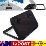606 x 353mm Marine Boat Deck Hatch Boat Access Hatch& Lid Black Non-Slip Surface