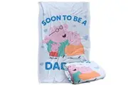 Peppa Pig Soon To Be Daddy Pig Blanket (White) (One Size)