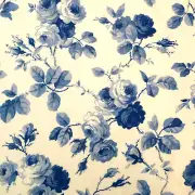 Waverly Arbor Rose Decorator Fabric 20+ yards Cotton Blue Flowers Screen Print