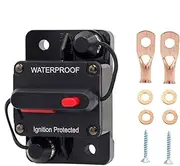Audio Circuit Breaker, Car Stereo Inline Fuse Block Holder, Heavy Duty Automotive Overload Protector, Inverter Fuse for Marine, Suvs, Reliable Current Protection, Voltage 12 to 48v