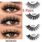 Handmade Wispy Natural Long False Eyelashes 3D Mink Hair Extension Tools