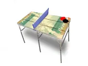 Beach Life Portable Tennis Ping Pong Folding Table w/Accessories