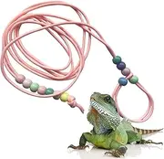 POCHY Bearded Dragon Harness and,Guinea Harness Reptile Lizard Harness | Fluorescent Reptile Training Lead Harness for Gecko, Lizard, Reptile Amphibians