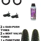 2 x Bugaboo Frog Pram TYRES 12 1/2" x 2 1/4 + Bent tubes + Puncture Sealant