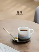 冰種玉瓷咖啡杯杯碟套裝 高檔輕奢陶瓷杯子精致高級感禮盒裝