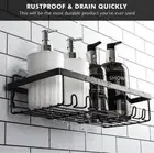 Black Self-Adhesive Shower Caddy Shelf, 2 Pack