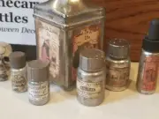 Handmade Apothecary Décor Bottles, set E, Pretend Potions for Harry Potter Fans