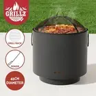 Grillz Fire Pit BBQ Charcoal Smoker Portable Mesh Pits Outdoor Camping Fireplace
