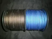 8 GAUGE SPEAKER WIRE 50 FT BLUE BLACK SUPERFLEX FLEX CABLE AWG MONSTER SUBS