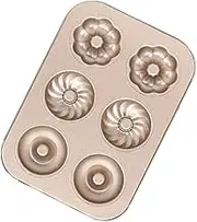 Donut Mold - Nonstick Metal Doughnut Bakeware for Kitchen | Heat Resistant Cake Muffin Maker for Oven, Airfryer, Bakery