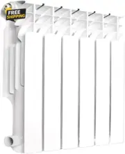 Wall-Mounted Radiator Heater with 6 Panels, Light Weight Aluminum Hot Water Radi