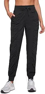 [CRZ YOGA] Lightweight Workout Joggers for Women, High Waisted Outdoor Running Casual Track Pants with Pockets