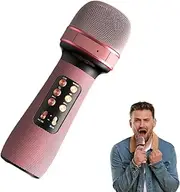 Microphone for Karaoke, Portable Handheld Mic Speaker, Multifunctional Cordless Microphones, Speakers, Voice Recorders, Music Players for Friends Family