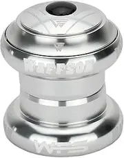 NV.58 1-1/8 inch CNC Threadless Headset with Top Cap, Silver, HS04ZQSIL