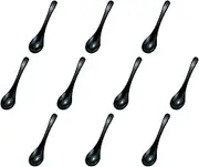Set of 10 [AC] Uncle Spoon (Large) Black OM [7.9 x 1.8 inches (20 x 4.5 cm)] | Lacquerware Spoons, Acrylic Resin, Setomonohonpo,