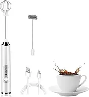 Avenora Handheld Milk Frother,Coffee frother-Create Luxurious Cappuccino & Latte Foam, USB Rechargeable,Perfect for Home & Office(White)