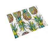 Stain Resistant Bowl Pad Heat Insulation Cotton Linen Non-slip Pineapple Cup Mat Desktop Decor -A
