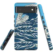 For Google Pixel 6 Case, Shielding Back Cover,Japanese Wave