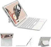 [EIP] Magnetix Keyboard Case for Google Pixel Tablet 11 inch (2023), Adjustable Viewing Angle, Detachable, Easy Carry, Protective Cover Compatible with Speaker Dock, 7 Backlight Color, White, AU Layout