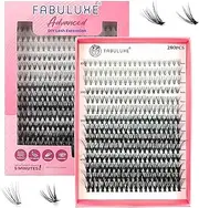 Cluster Lashes 280 D Curl, Eyelash Clusters, Thin Band Lash Extensions, Super Soft, Lightweight, Easy to Apply Natural DIY Lash Clusters, Create your Own Eyelash Clusters (Yass Queen)