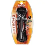 Wilkinson Tech3 Razor Shaver handle 2 Refills Heavy Duty Metal Tech 3 Cartridges