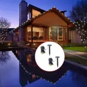 Solar String Light Warm White 200 LED Lights 24m Outdoor Decorative Lighting 2pc