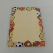 Computer Printer Paper 8.5" x 11" Sports Theme Football Soccer Tennis Current