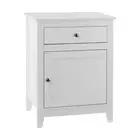 Bedside Tables Big Storage Drawers Cabinet Nightstand Lamp Chest White