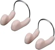 2pcs Swim Nose Clip Professional Swimming Nose Clip for Competition Underwater Nose Protection Comfortable Padding (Flesh)