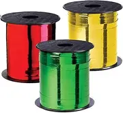 Christmas Ribbon - Curling Gift Ribbon Xmas Set of 3 Rolls Red Green Gold Curling Ribbons Thin for Holiday Gifts Wrapping & Decoration