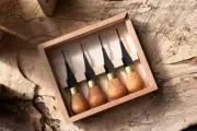 Flexcut Premium Micro-Palm Set Features Broad Short Knob Wood Handles XFRP804