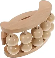 Wooden Massager Tool 10 Bead Back and Foot Massager for Muscle Relaxation Natural Wooden Roller