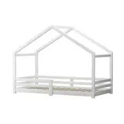 Oikiture Bed Frame Single Wooden House Bedframe Mattress Base Timber Platform