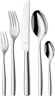 WMF Palma Cutlery Set for 12 People, 60 Pieces, Monobloc Knife, Polished Cromargan Stainless Steel, Glossy, Dishwasher Safe