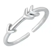 4mm Arrow 925 Sterling Silver Adjustable Toe Ring