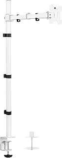 VIVO Extra Tall Single Monitor Desk Mount Stand with 39 inch Pole, Features Full Adjustability - Tilt and Articulation, Holds 13 to 32 inch Screens up to 22 lbs with VESA Mounting, White, STAND-V011W