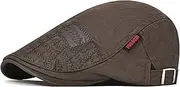 [VOBOOM] Men Cotton Adjustable Newsboy Beret Ivy Cap Cabbie Flat Cap MZ100
